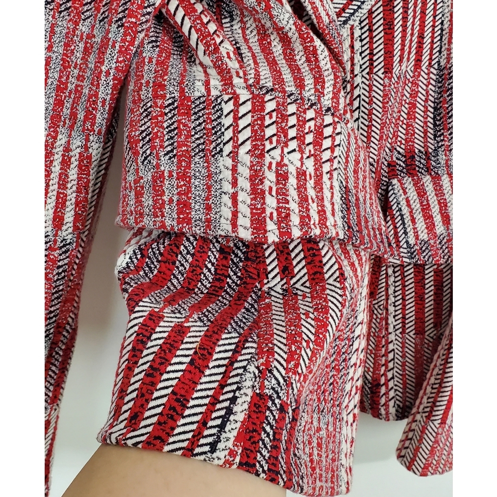 Cabi Medium Blazer Jacket Stretch Patchwork Nauti… - image 7